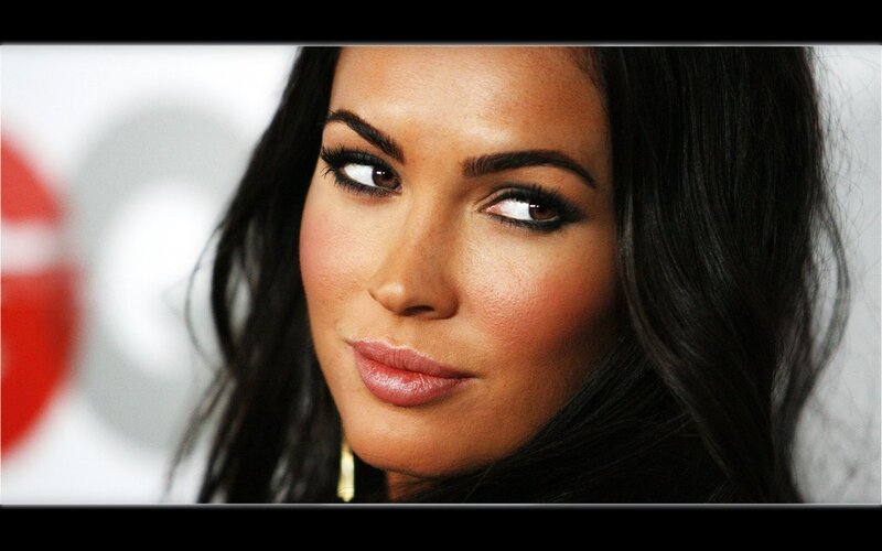 Woman with Dark Hair — Black, Neutral, Photograph, Makeup, Earring, Blurred Background
