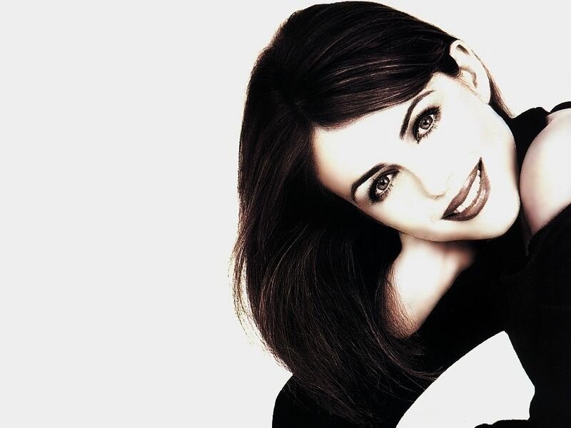 Woman with Dark Hair — Black, Neutral, Photograph, Smile