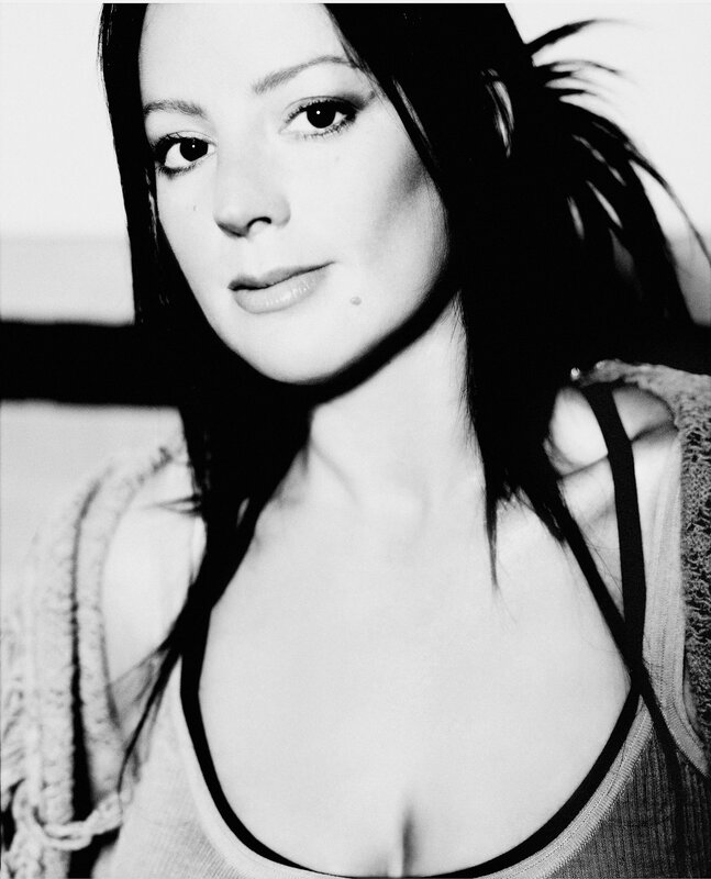Woman with Dark Hair — Black, Neutral, Photograph, Top, Shoulder