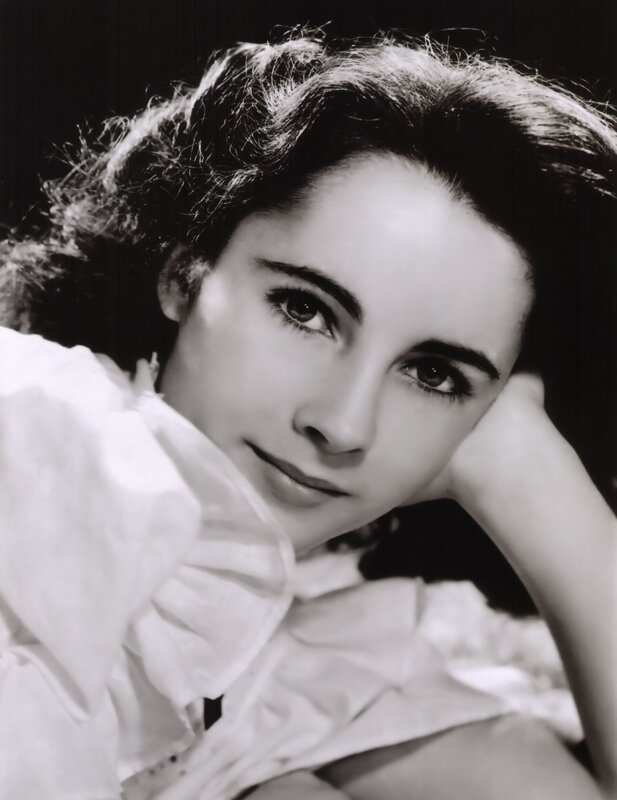 Woman with Dark Hair — Black, Serene, Photograph, White Blouse