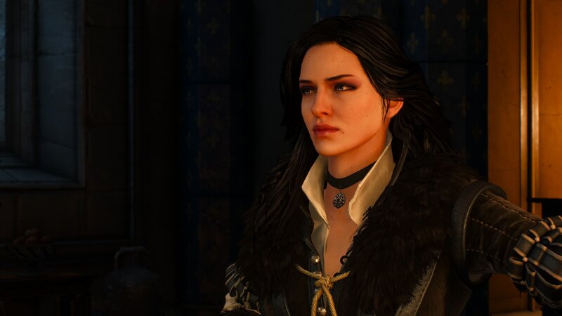 Woman with Dark Hair — Black, Serious, 3d Render