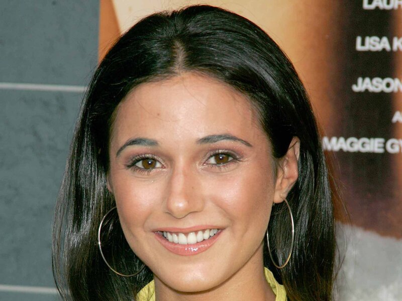 Woman with Dark Hair — Black, Smiling, Photograph, Hoop Earrings, Yellow Top