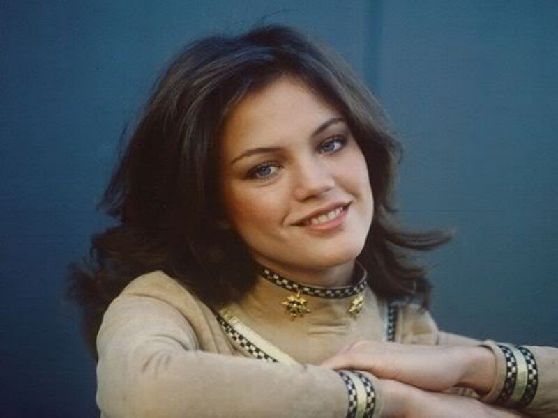Woman with Dark Hair — Blue, Calm, Photograph, Necklace