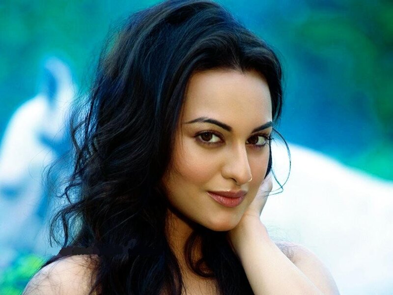 Woman with Dark Hair — Blue, Calm, Photograph