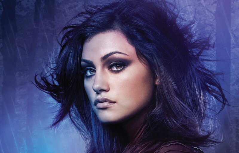 Woman with Dark Hair — Blue, Dramatic, Photograph, Eyes, Earring