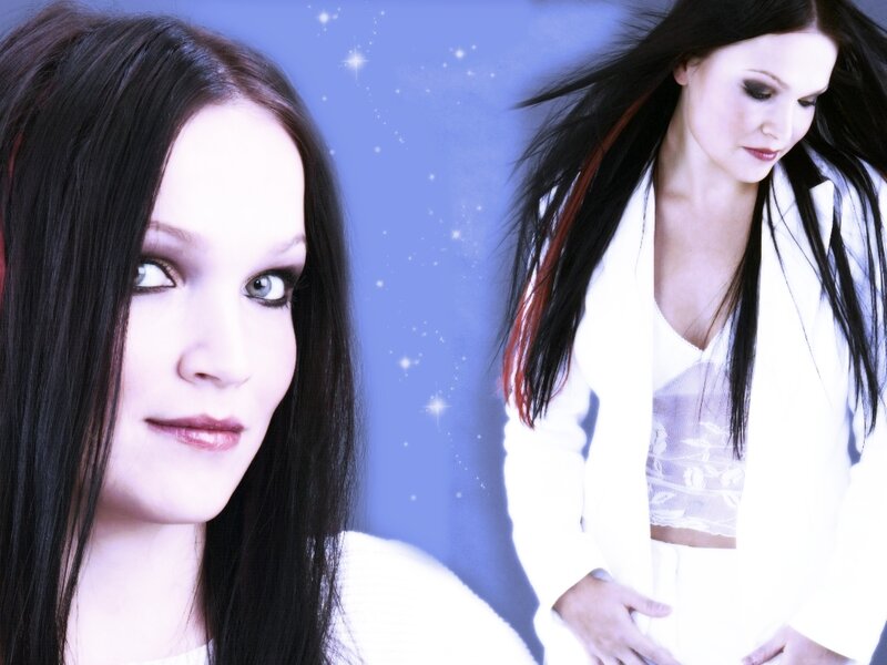 Woman with Dark Hair — Blue, Dreamy, Photograph