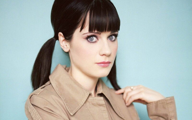 Woman with Dark Hair — Blue, Neutral, Photograph, Ponytail, Bangs, Coat