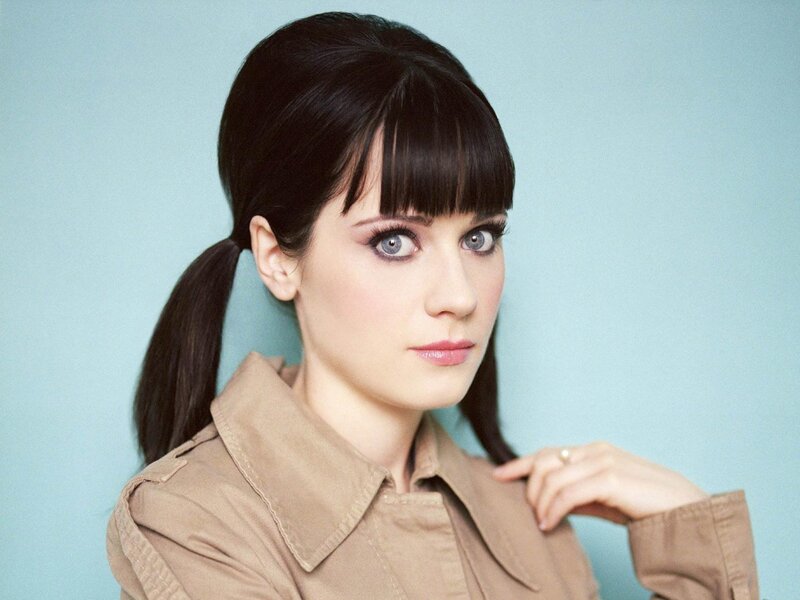 Woman with Dark Hair — Blue, Neutral, Photograph