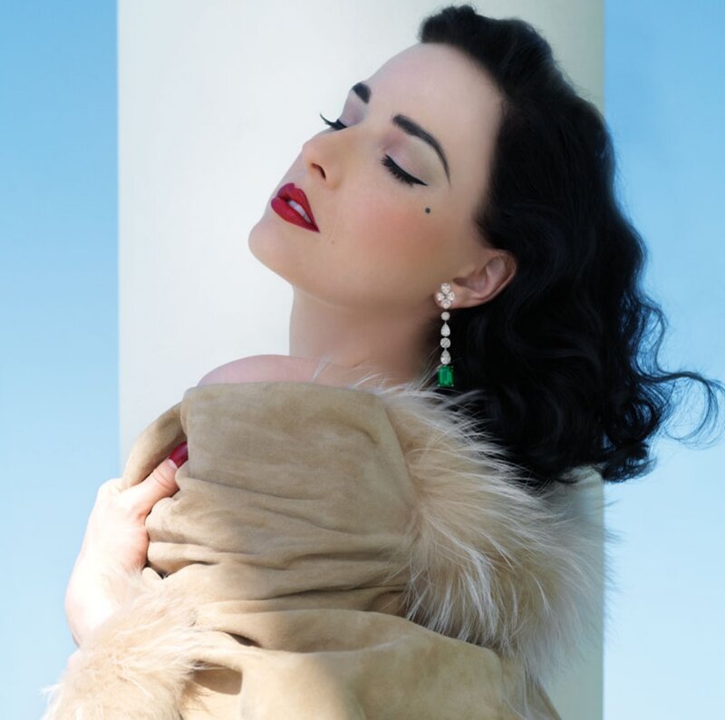 Woman with Dark Hair — Blue, Serene, Photograph