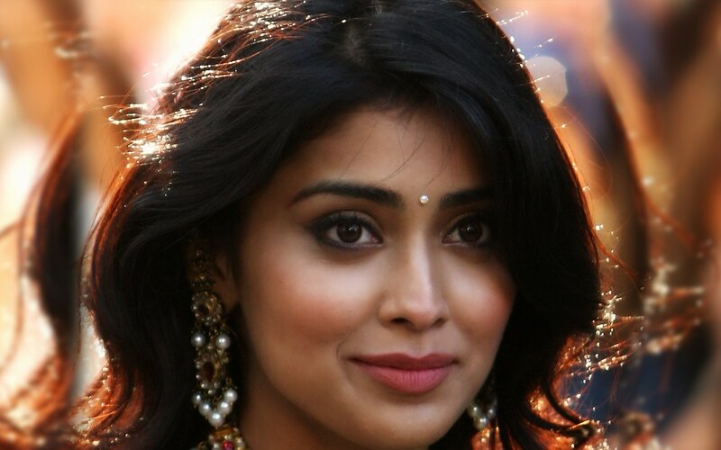 Woman with Dark Hair — Brown, Dramatic, Photograph, Earrings, Bindi