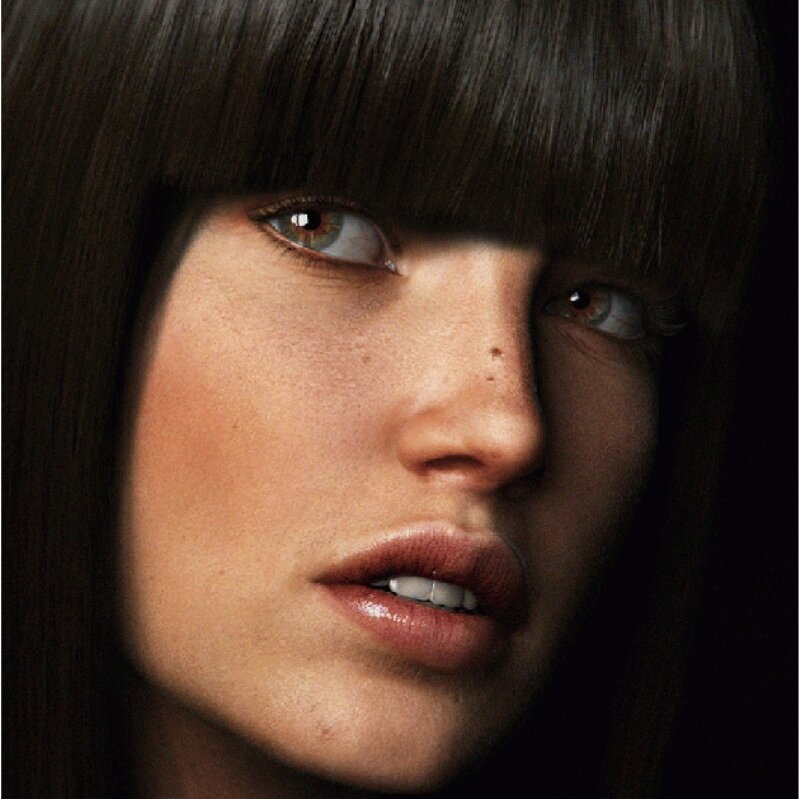 Woman with Dark Hair — Brown, Dramatic, Photograph, Eyes, Face