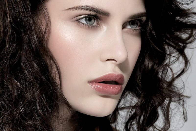 Woman with Dark Hair — Brown, Dramatic, Photograph, Eyes, Lips