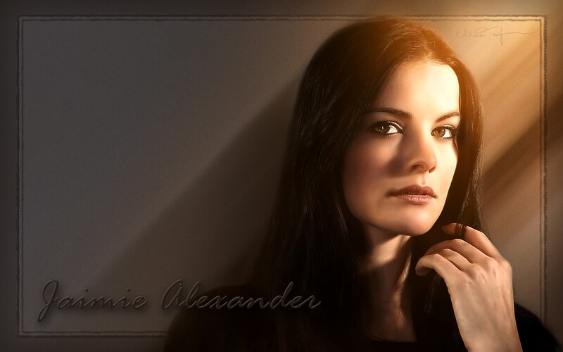 Woman with Dark Hair — Brown, Dramatic, Photograph, Hand, Light Rays