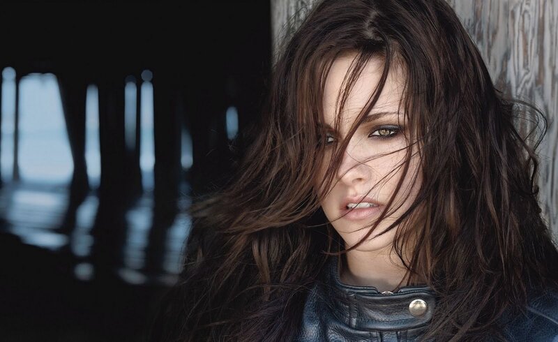Woman with Dark Hair — Brown, Dramatic, Photograph, Leather Jacket