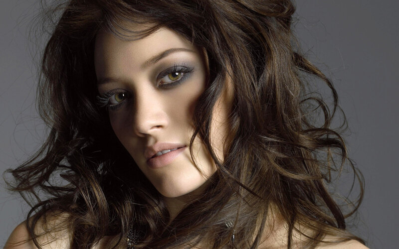 Woman with Dark Hair — Brown, Dramatic, Photograph, Makeup, Shoulder