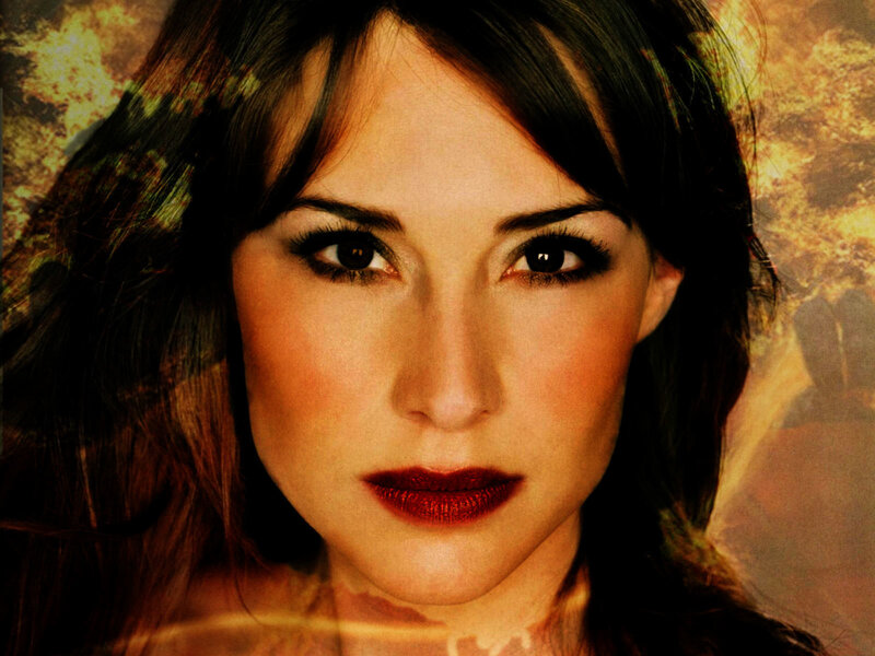 Woman with Dark Hair — Brown, Dramatic, Photograph, Red Lipstick