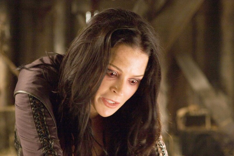 Woman with Dark Hair — Brown, Dramatic, Photograph, Wooden Structure