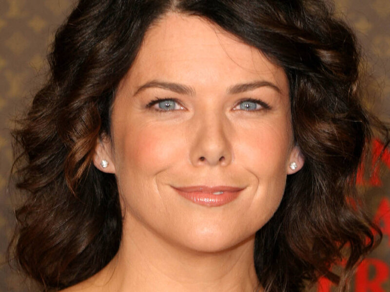Woman with Dark Hair — Brown, Neutral, Photograph, Earrings, Blue Eyes, Smile