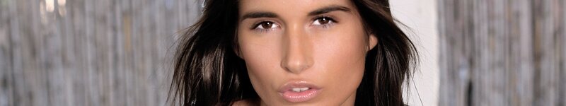 Woman with Dark Hair — Brown, Neutral, Photograph, Eyes, Beige
