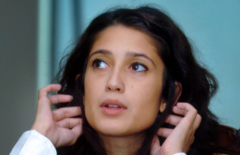 Woman with Dark Hair — Brown, Neutral, Photograph, Hands