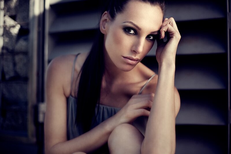 woman with dark hair posing