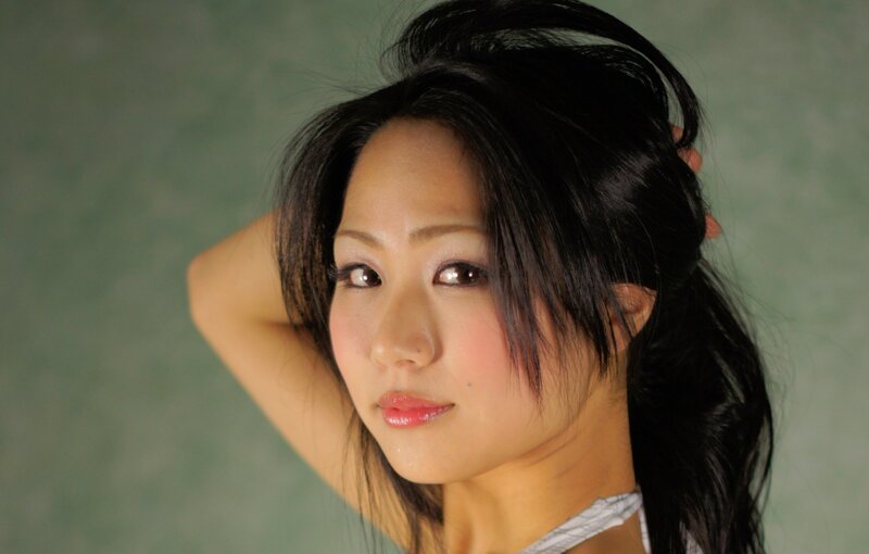 woman with dark hair posing