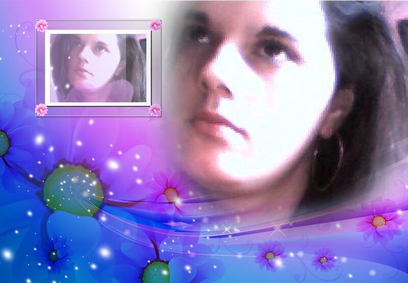 Woman with Dark Hair — Purple, Dreamy