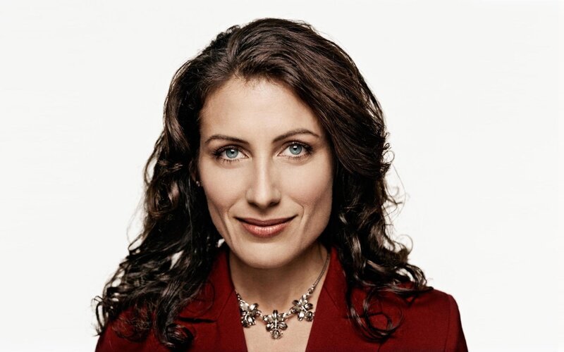 Woman with Dark Hair — Red, Neutral, Photograph, Red Jacket