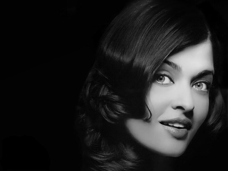 Woman with Dark Hair — Smile, Gray