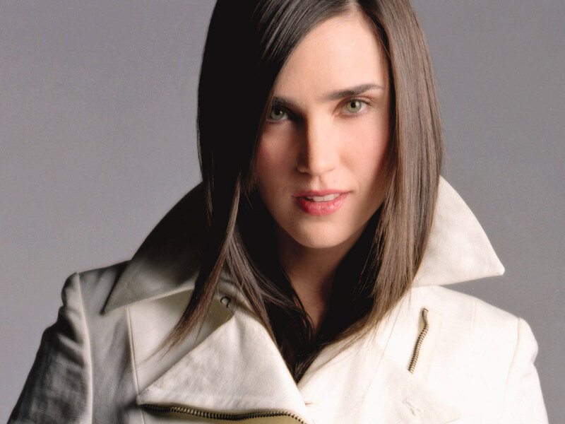 Woman with Dark Hair — White, Neutral, Photograph, Coat