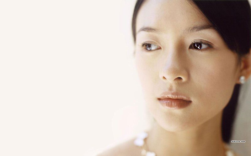 Woman with Dark Hair — White, Serene, Photograph, Earring