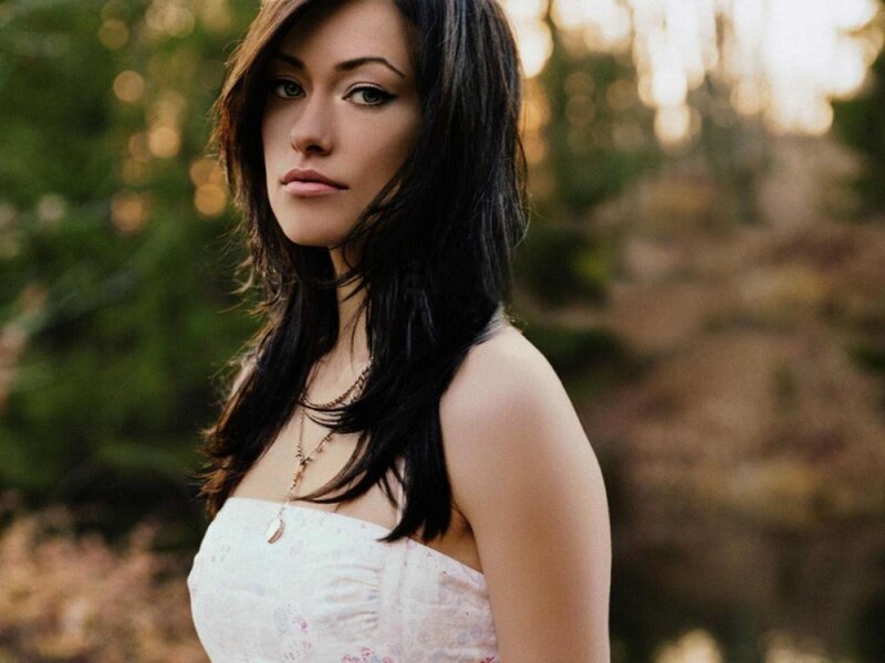 Woman with Dark Hair — White, Serene, Sunset, Photograph, Necklace