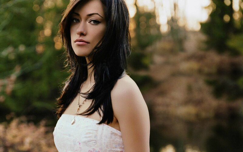 Woman with Dark Hair — White, Serene, Sunset, Photograph