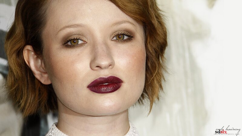 woman with dark lipstick