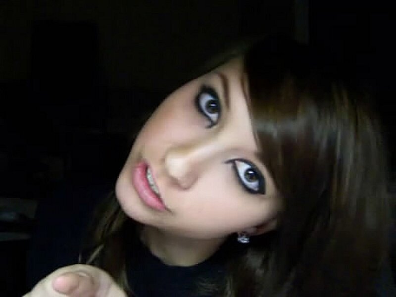 woman with dark makeup