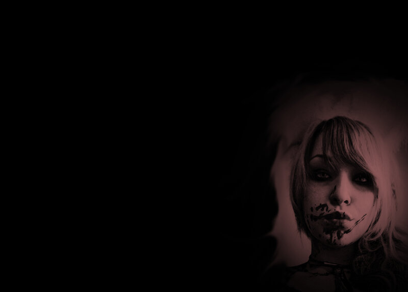 woman with dark makeup