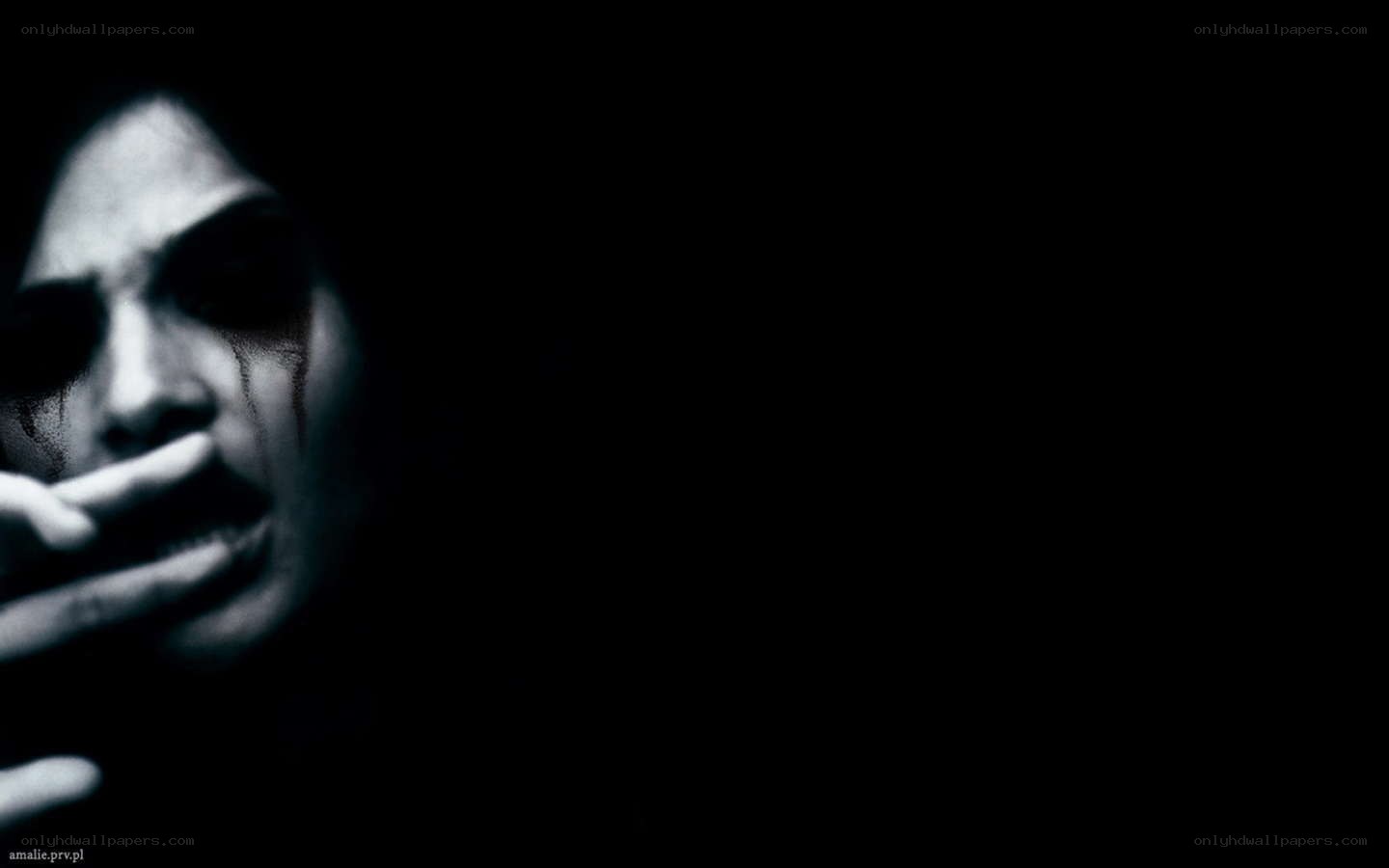 woman with dark makeup