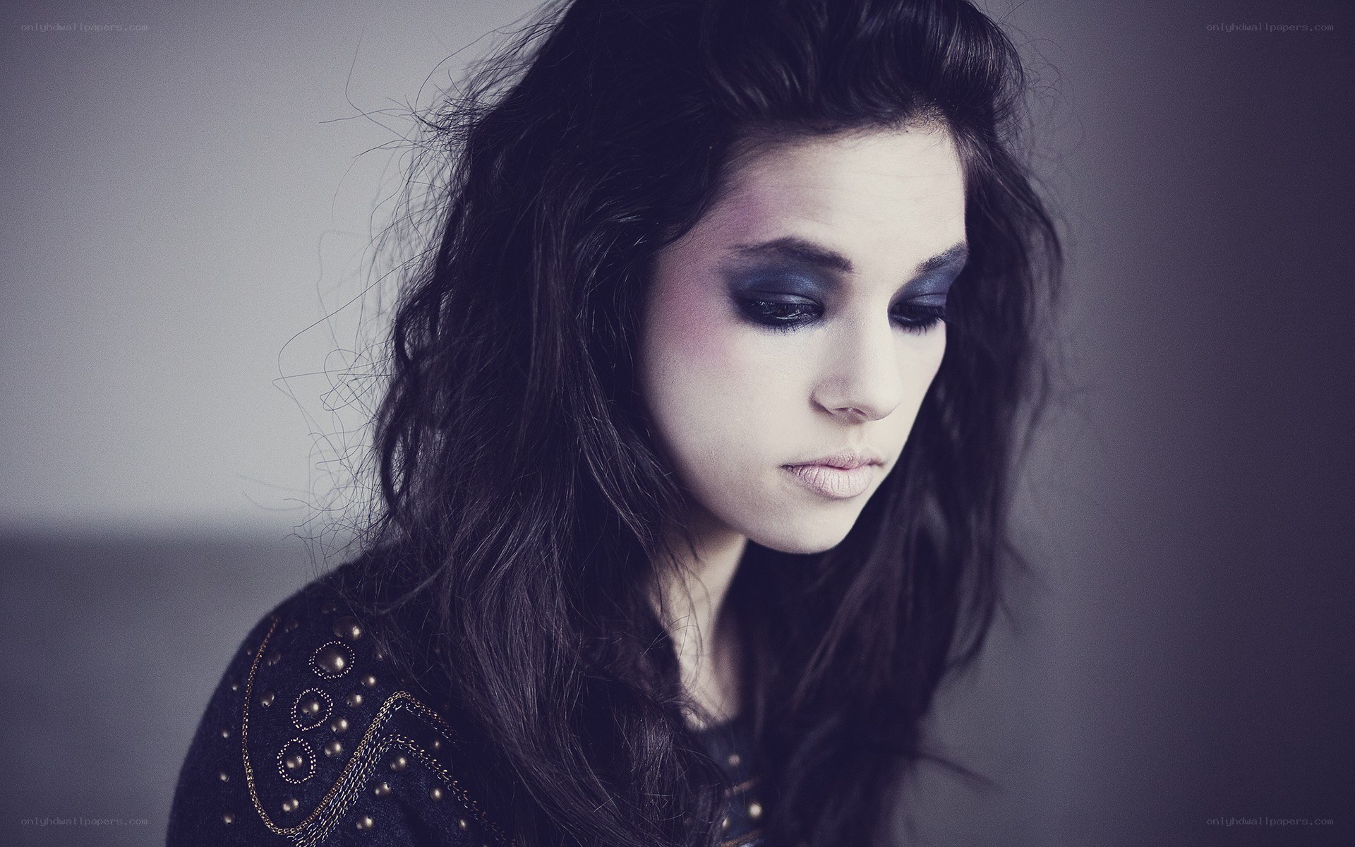 woman with dark makeup