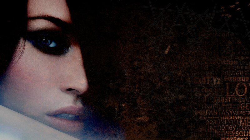 woman with dark makeup