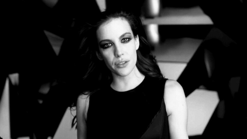 woman with dark makeup