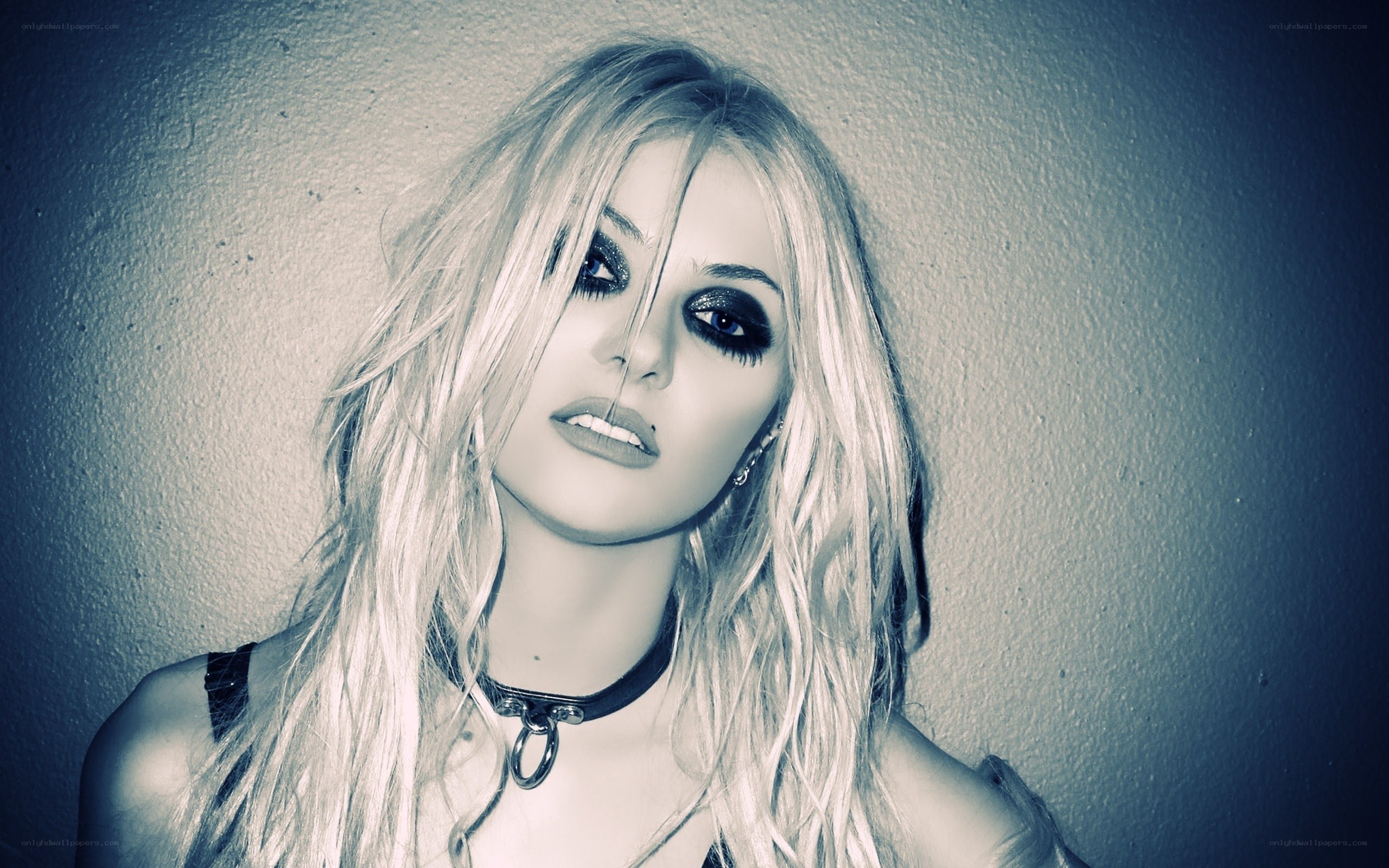 woman with dark makeup
