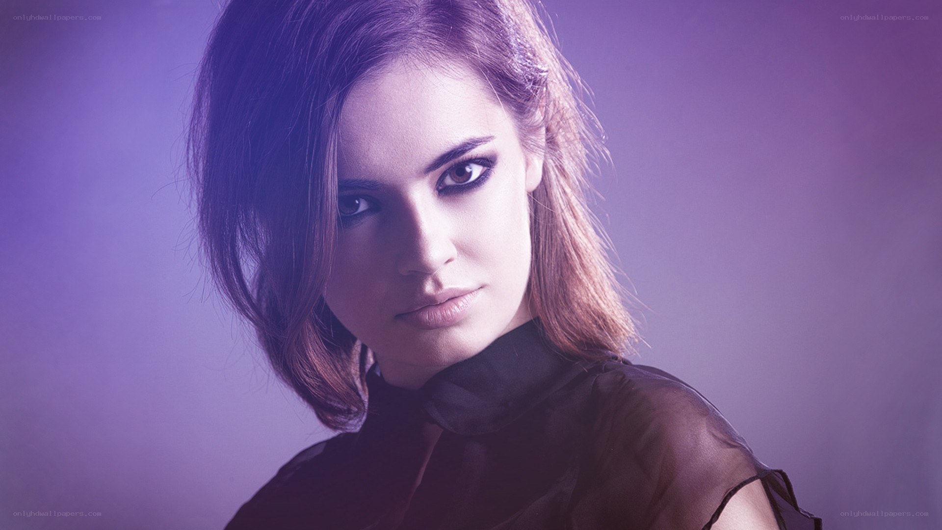 woman with dark makeup