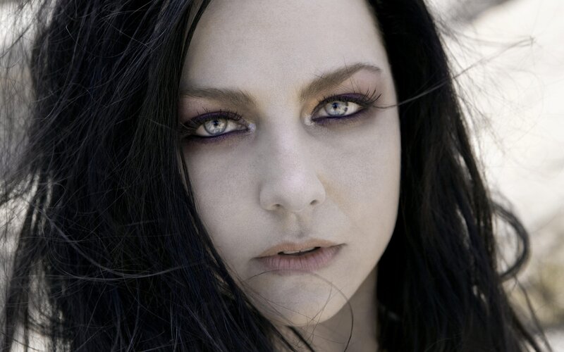 woman with dark makeup