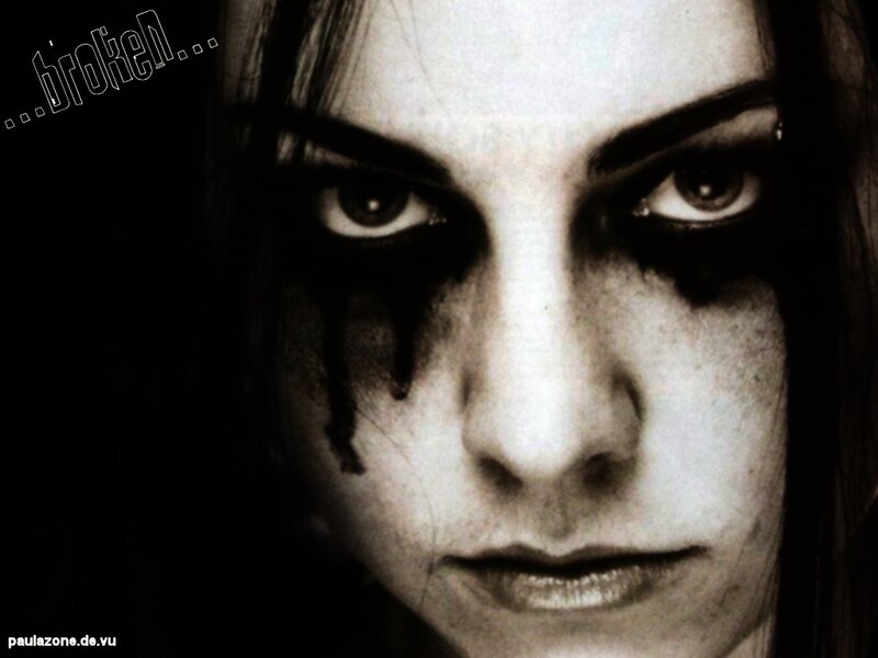Woman with Dark Makeup — Black, Dramatic, Photograph, Eyes