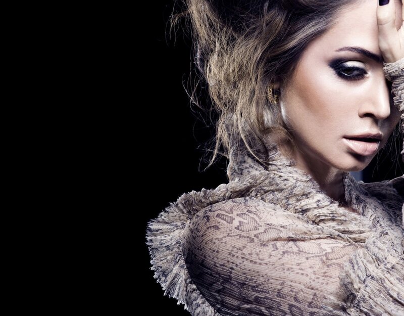 Woman with Dark Makeup — Black, Dramatic, Photograph, Hair, Earring