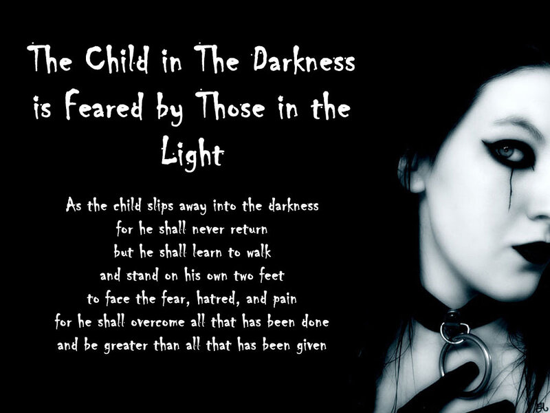 Woman with Dark Makeup — Black, Dramatic, Photograph, Text
