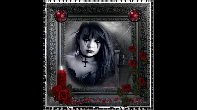 Woman with Dark Makeup — Black, Gothic, Night