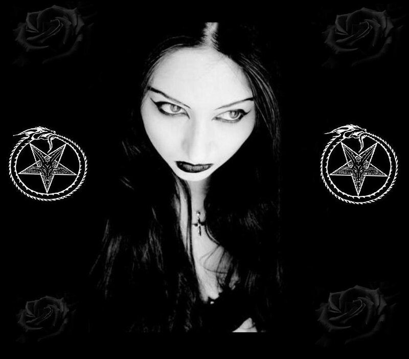 Woman with Dark Makeup — Black, Night, Photograph