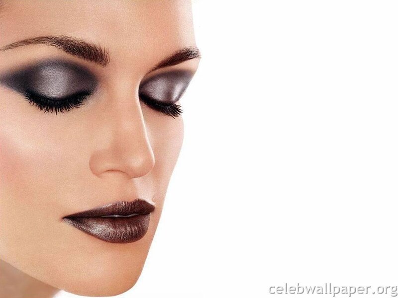 Woman with Dark Makeup — Brown, Dramatic, Photograph, Eyes, Lips