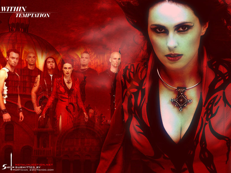 Woman with Dark Makeup — Red, Dramatic